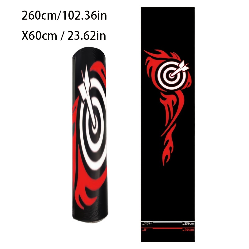 1 Professional Dart Pad | Dart Mat for Steel and Soft Darts, Complete with Throwing Line, Protective Floor and Dart Tip, Dart Additions, Polyester Fiber