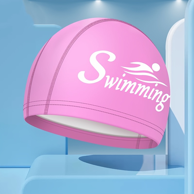 Pu Swim Cap For Men And Women, Solid Color, Extra Large, Breathable, Waterproof, Non-constricting, For Long Hair