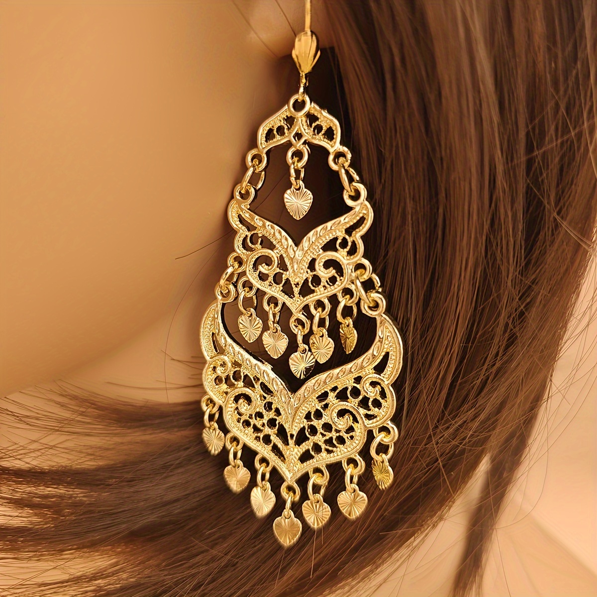 

Elegant Vintage-inspired Tassel Drop Earrings For Women - Zinc Alloy, Copper Posts, Parties & Festivals