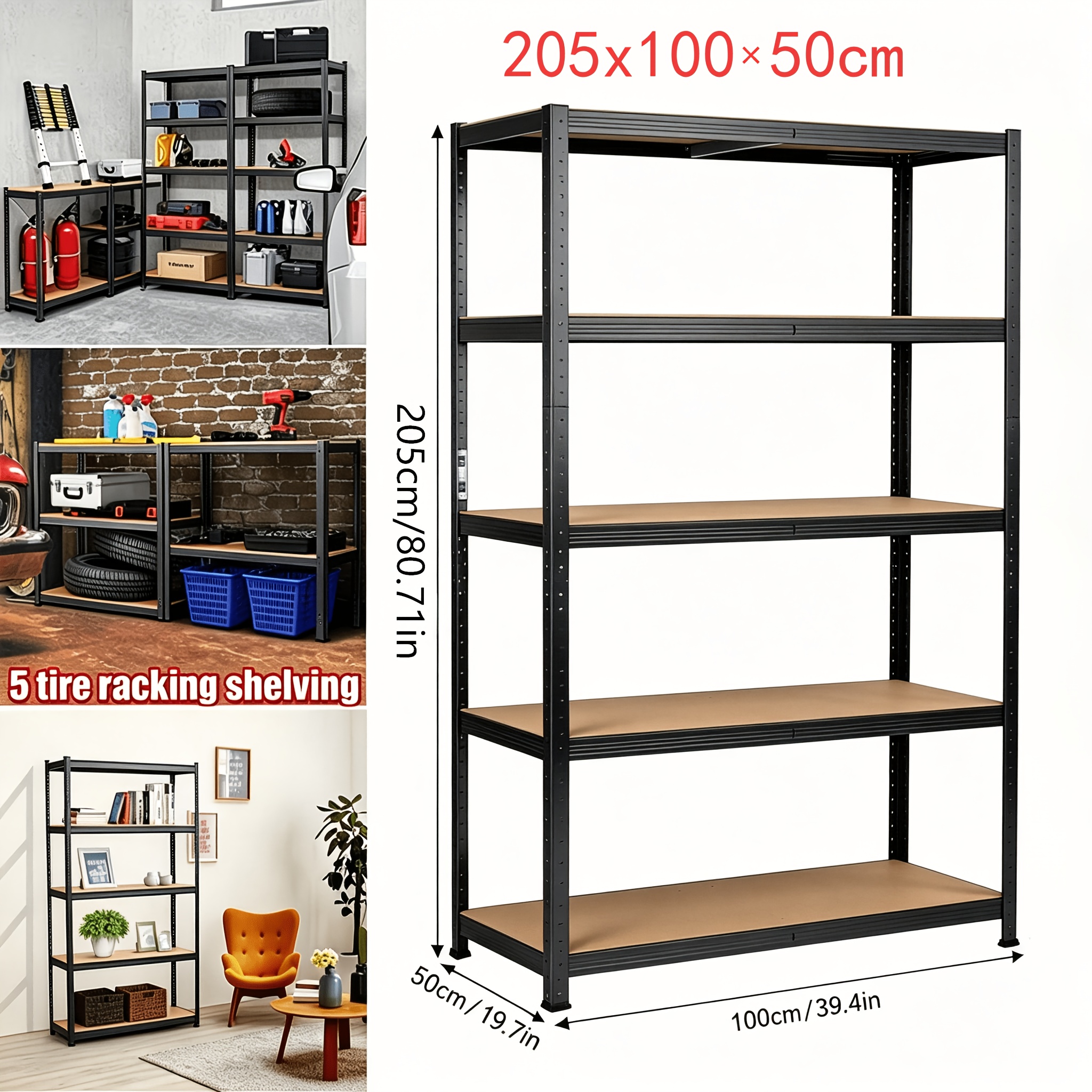 Image of A Heavy-duty Adjustable Shelving Unit, Ideal For Basement Storage, , , Basements, And Pantry Storage Rooms. Perfectly Storage Needs. Screw-. A Practical And Multifunctional Storage Rack, Storage Racks