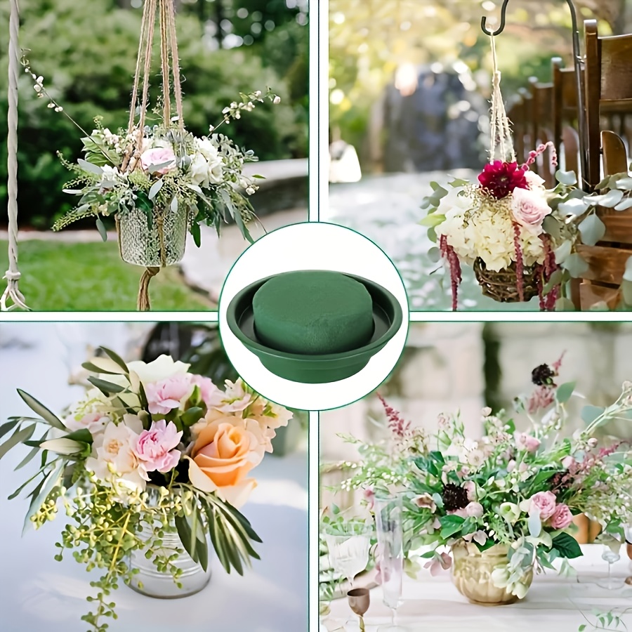 blumenschwamm/runde kunststoffschale diy blumenarrangement