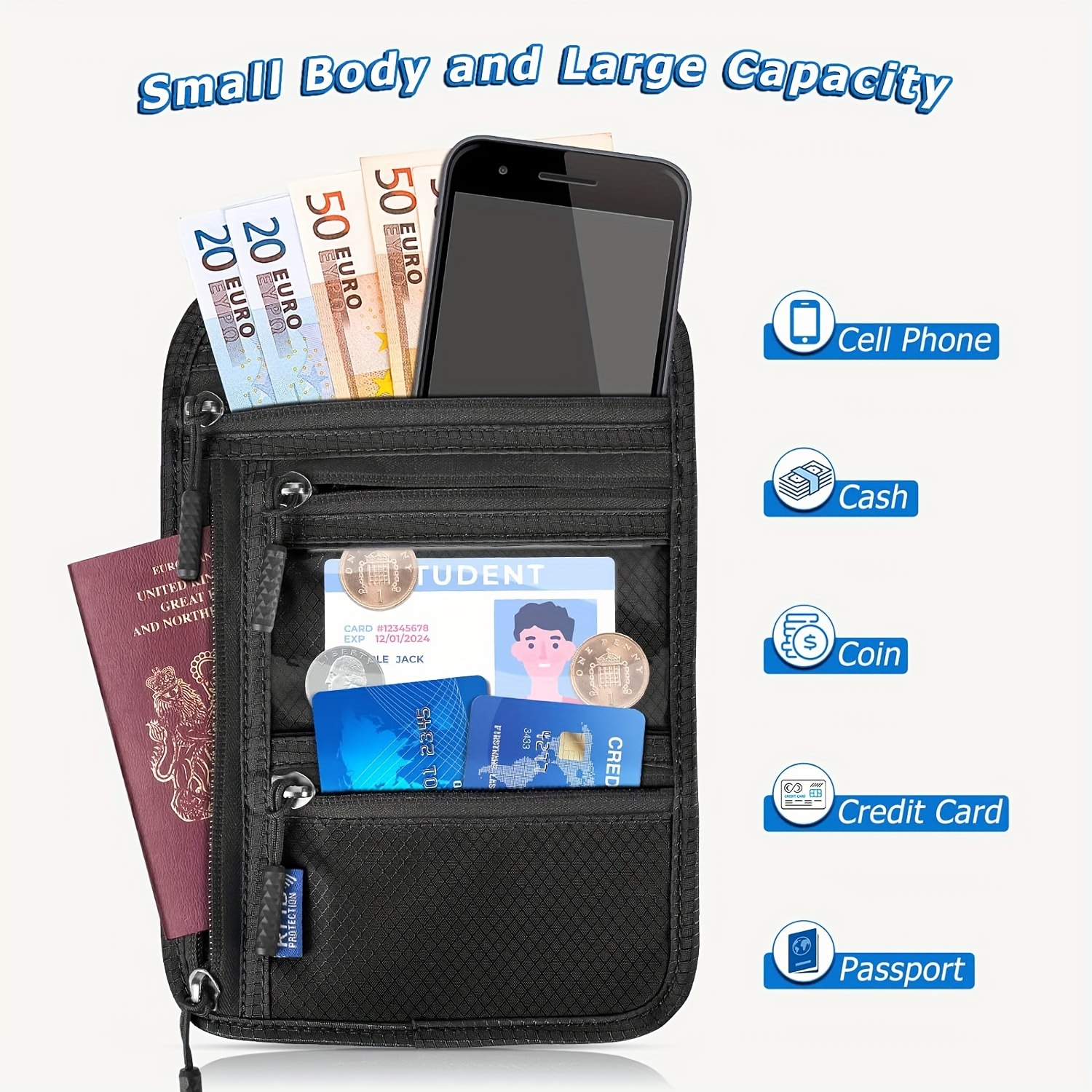 2 Pochettes Passeport Français Avec Blocage RFID - Cuir PU, Rose Et Gris, Protection Contre Le Vol De Données - 10