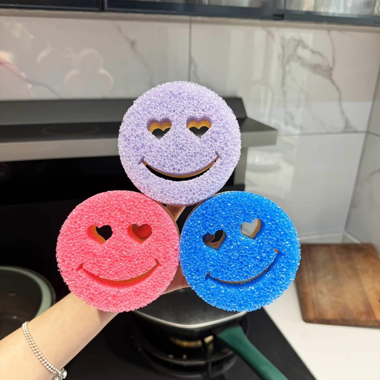 multi purpose cleaning sponges 2 4 6 8 pack temperature sensitive   pc material for kitchen bathroom glass and living room   dishwashing and pot scrubbing sponges details 9