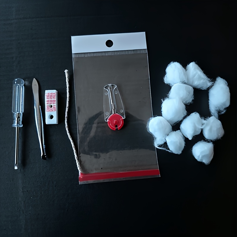 TEMU 1 Set Lighter Repair Tool Kit, Kit, Includes 1 Tweezers And 1 Disassembly Tool, 6 Consumable Parts, 1 Storage Case, All Parts Disassembly And