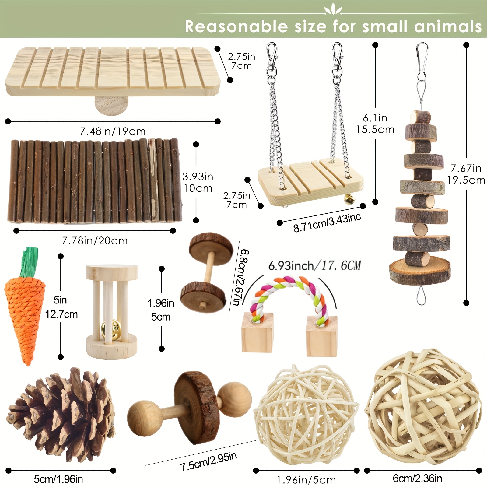 12pcs Hamster Toy Set for Entertainment