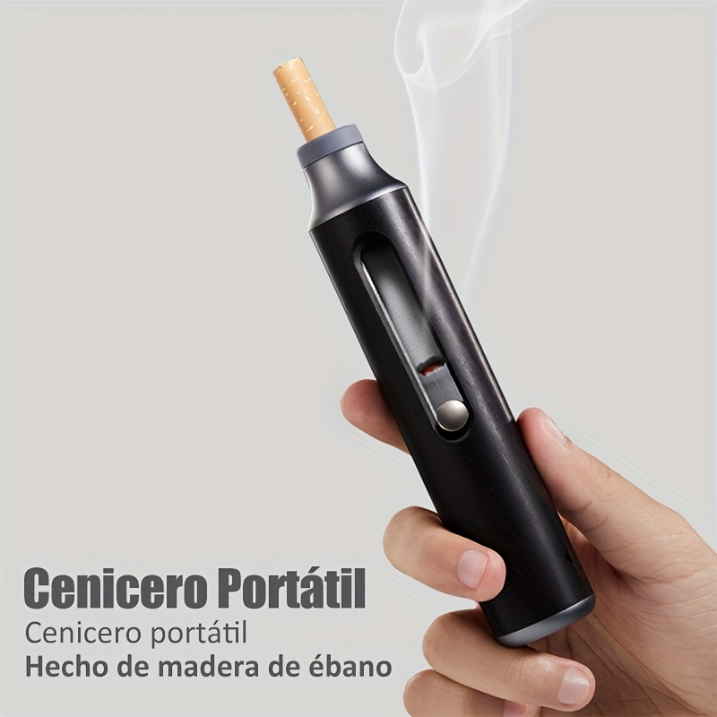 Cenicero multifuncional sin humo para fumador de cigarrillos, bandeja de  cenizas recargable por USB para interiores y exteriores, hogar, oficina