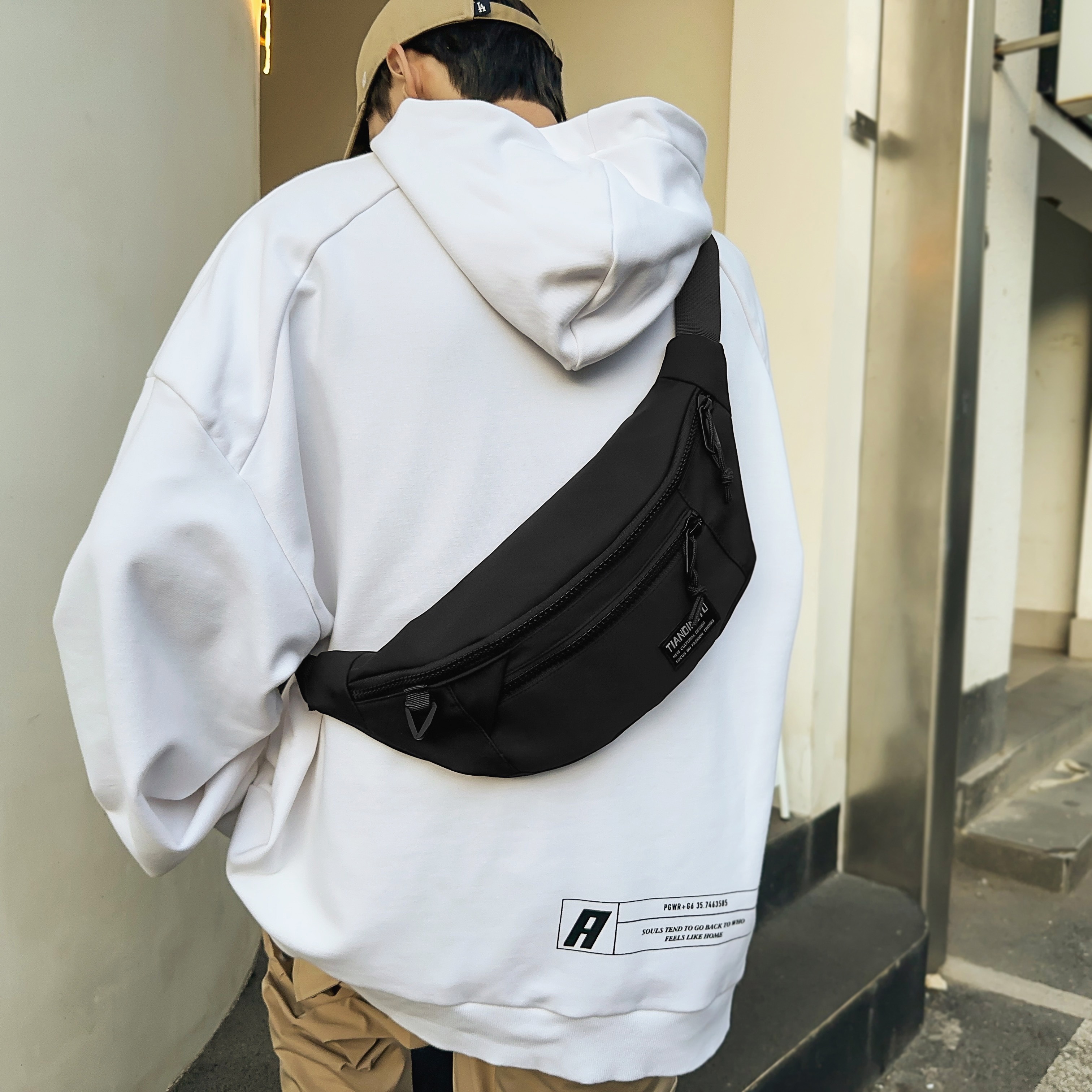 1pc s Casual And Simple Chest Bag Large Capacity Crossbody Bag s Motorcycle Riding And Fitness Sling Bag