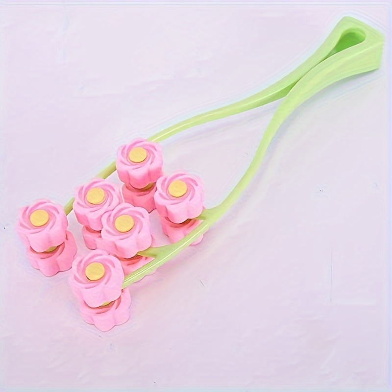 A Facial Massager Featuring Floral Massage Rollers, Designed For Facial Massage, V-shaped Tightening, And Lifting, Serving As Tool