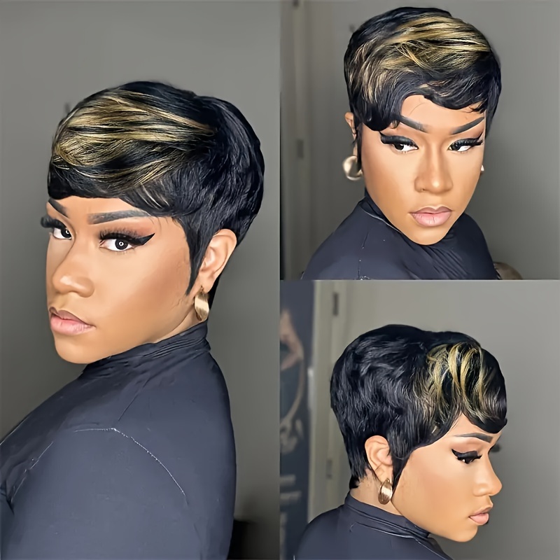 

Chic Cut Wig For Women - 4" Short Straight Brazilian Hair, 180% Density, Glueless Machine-made,