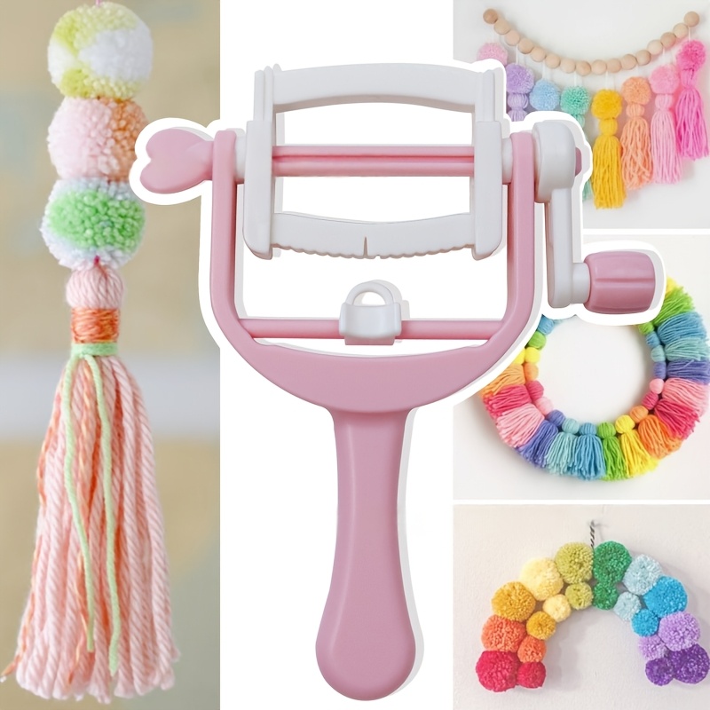 

Pink Mini Tassel Maker, Handheld Pom Pom Weaving Tool, Tassel Crafting Machine For And Home Decor,