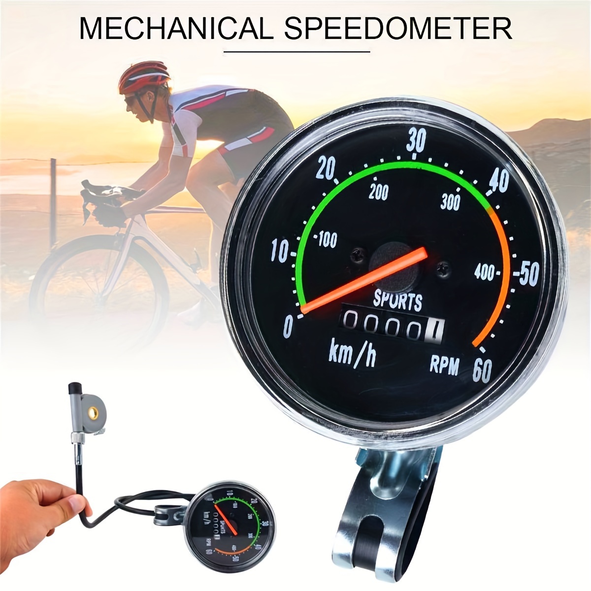 

Universal Mechanical Odometer For Outdoor Bicycles, Cycling Odometer