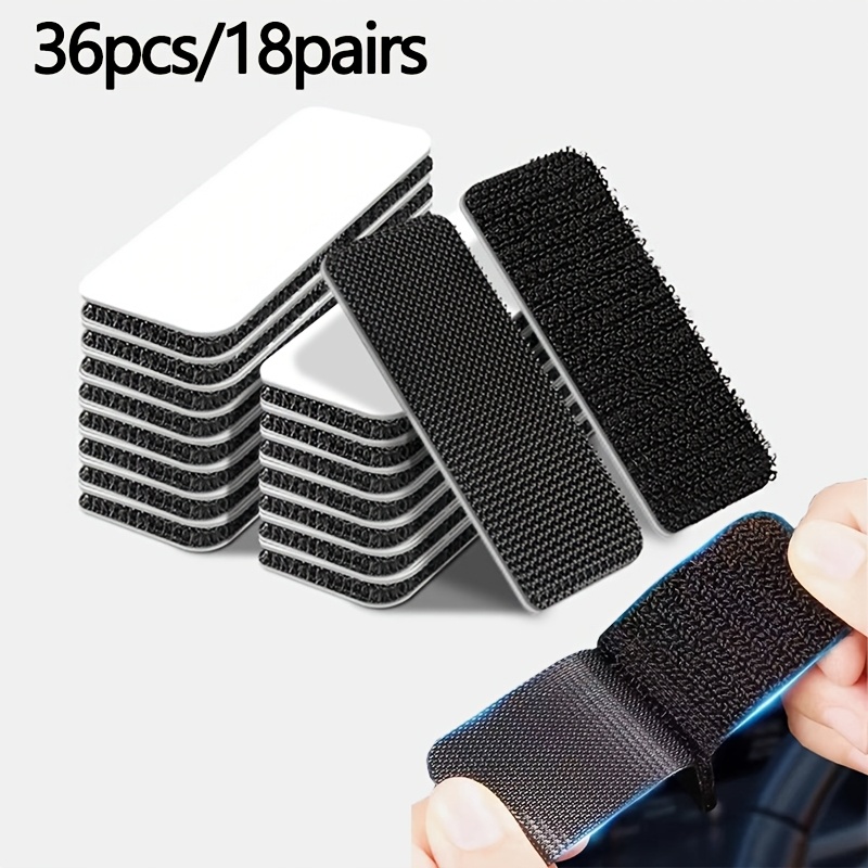 TEMU 36pcs Strong Self-adhesive Fasteners, Black Anti-slip Straps, Trace-free And Damage-free Removal, No Screws Needed For Furniture, Sofa, Office