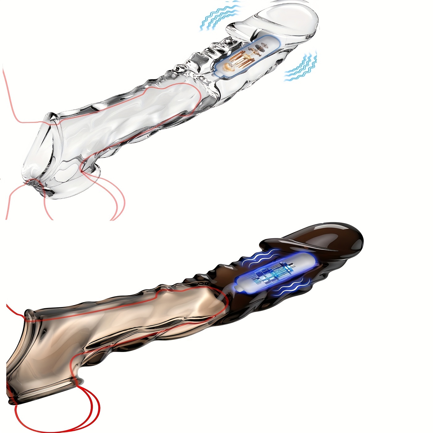 lubricante vaginal caliente The Macho Double Ring Vibrating Ball and Cock Ring