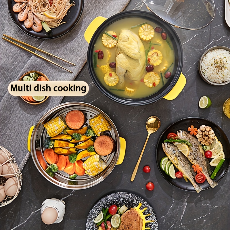 1pc Multifunctional Mini Electric Cooker, Nonstick Frying & Stewing Pot, Small Electric Hot