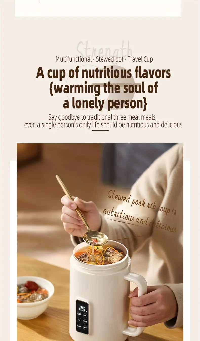 portable electric hot pot multifunctional stew pot for cooking soup rice desserts hot tea coffee large capacity nano grade   inner liner compact and convenient suitable for outdoors office home use Product details 10