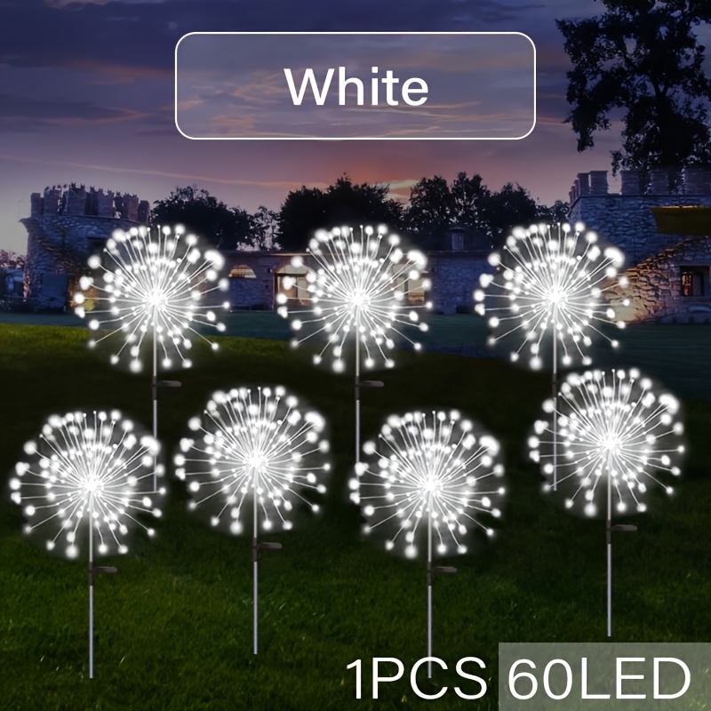 Solar Garden Firework Light, LED Outdoor Solar Garden Decorative Light, IP65 High Quality DIY Landscape Lighting for Walkways Backyards Christmas Holiday Decorations