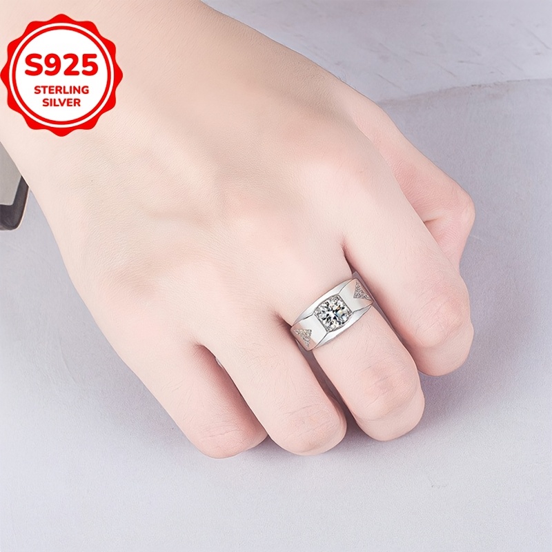 925 Micro Set Adjustable Ring - Gender Neutral, Business Style, Engagement Ring