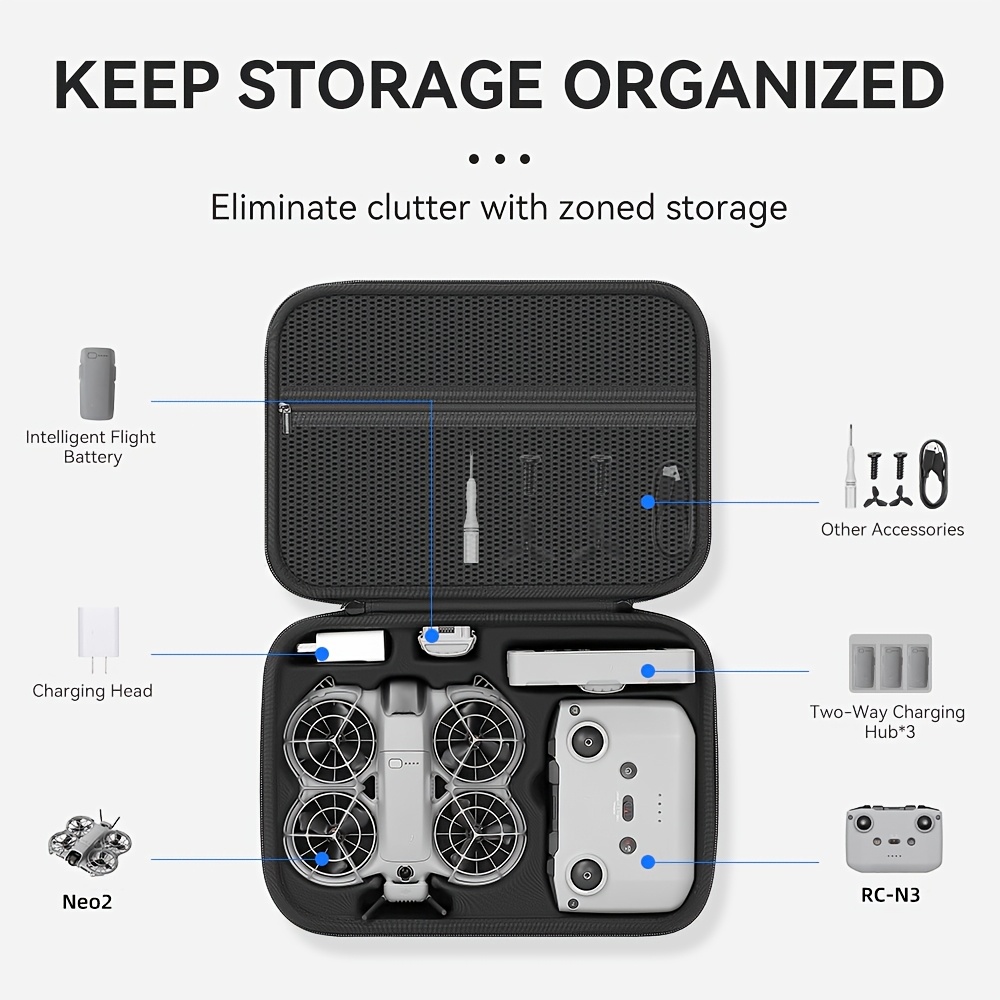 XFJI Carrying Case for DJI NEO 2 Combo