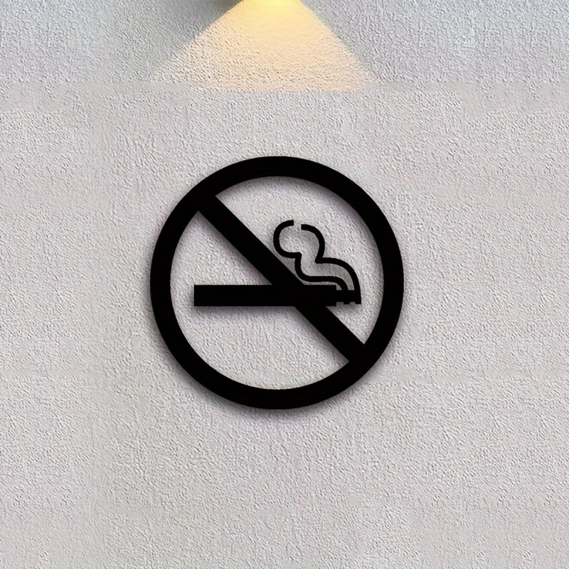 Image of Acrylic No Smoking Sign, Double-sided Tape For , Durable Indoor/outdoor Use, Business And Shop Signage, 3d Effect, Smoke-free Environment Indicator