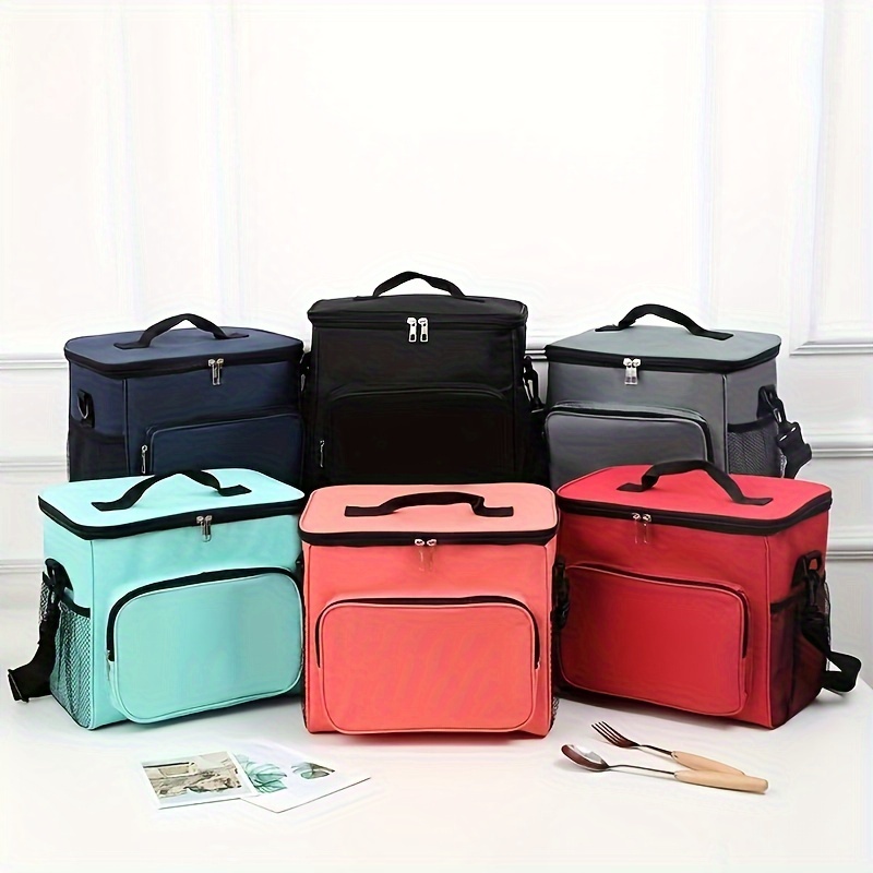 

1pc Large Capacity Insulated Bag Lunch Bag, Portable Bag For Outdoor Picnic