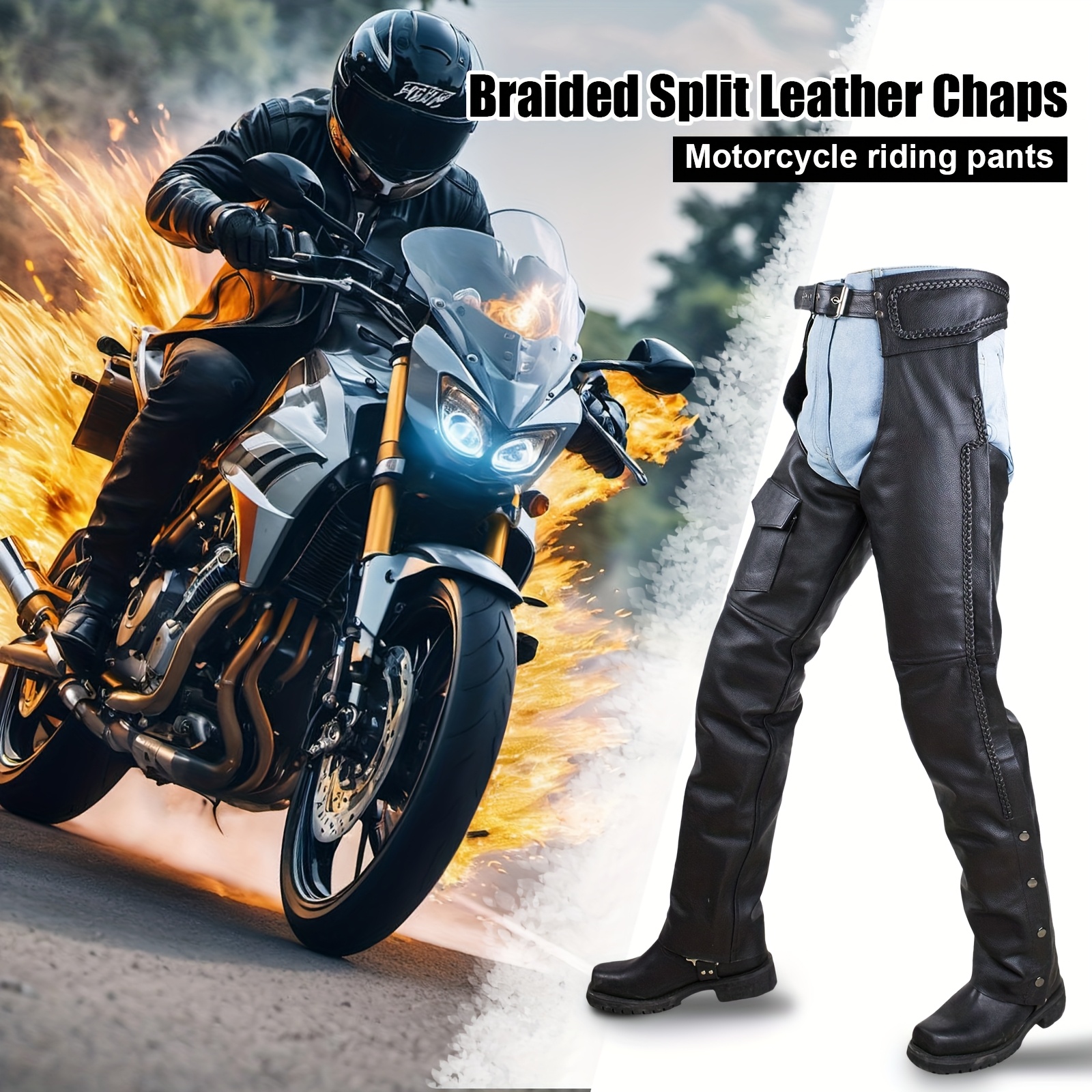 Top Hersteller Personal Isierte Motorrad Leder Chaps Heißes Produkt Neuestes Mod