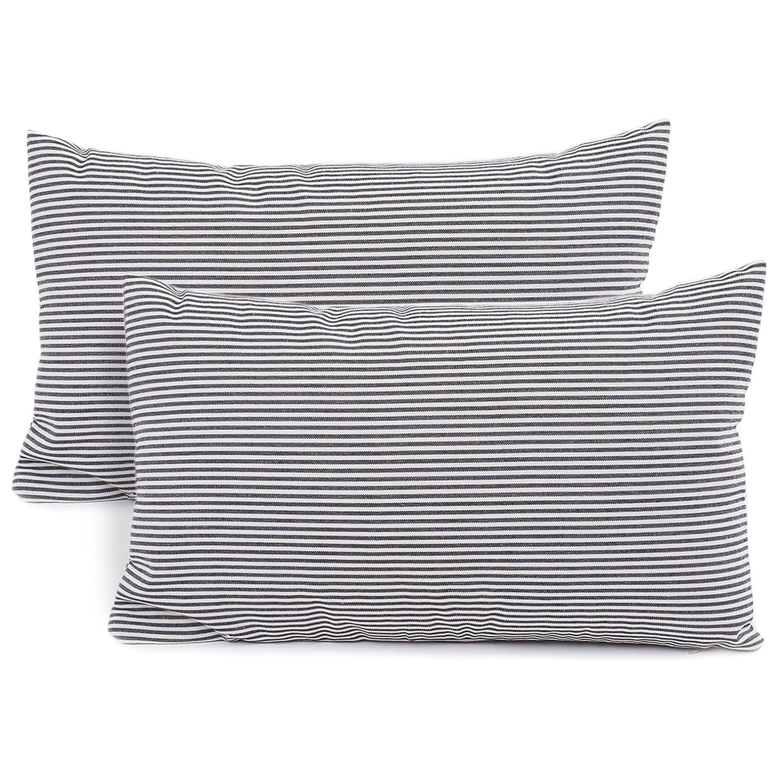 

2-pack Contemporary Striped Throw Pillow Covers, Polyester Cushion Cases, Zippered Lumbar Pillowcases For Couch, Rectangular Decorative Pillow Shams, Machine Washable