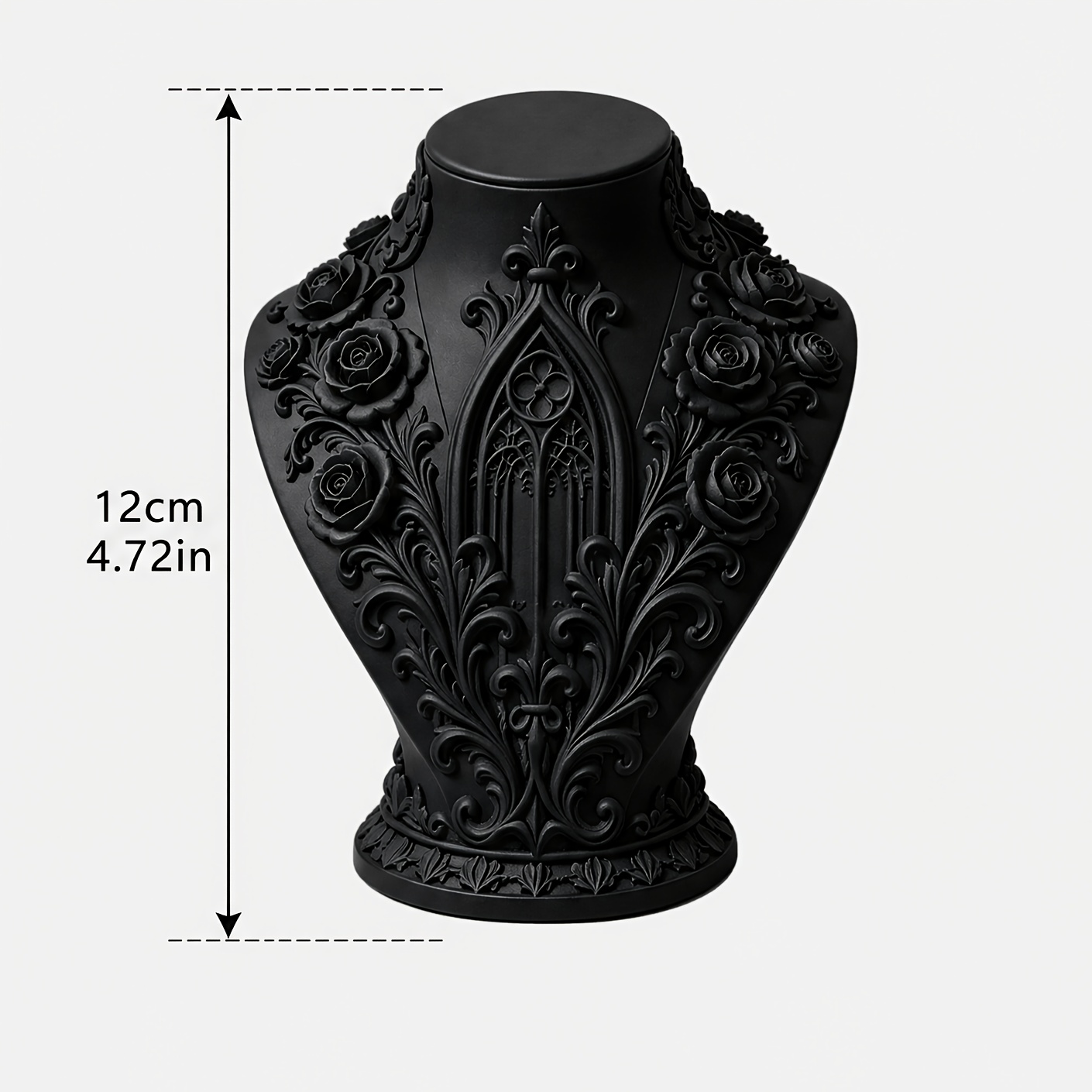 TEMU 1pc, Gothic Baroque Necklace Display Bust, Creative Multi-functional Decorative Jewelry Stand, Necklace Display Rack, Suitable For Office, Home,