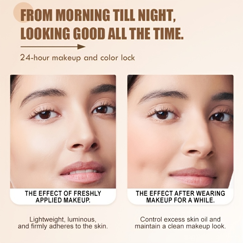BSIMONE 1pc 24-Hour Long-Lasting Liquid Foundation, Professional Base Makeup, Sweat-Proof and Smudge-Proof, Strong Concealing Power, Easy to Apply, Minimizes Pores Without Feeling Heavy, Suitable for Dry, Oily, and Sensitive Skin, Stage Makeup - Image 12
