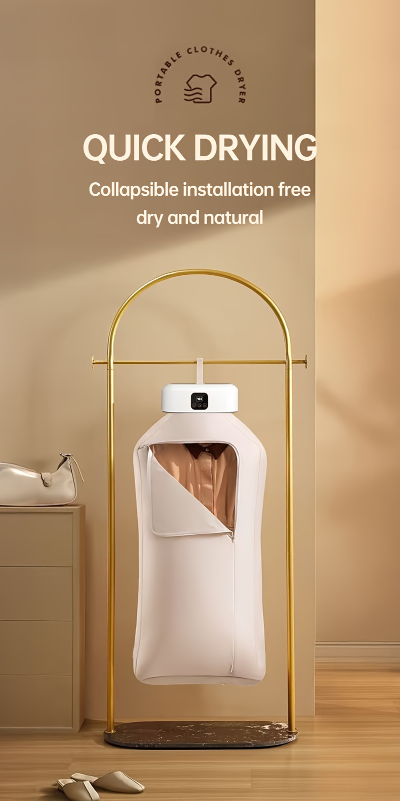 portable dryer household drying machine suitable for apartments dormitories rvs   compact dryer with drying bag Product details 3