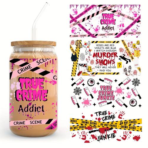 halloween scene uv dtf cup wraps for 16oz glass cup serial uvdtf cup wraps for glass cup bottle tumbler mug waterproof scratch resistent uv dtf wraps for laptop diy craft decorations uv dtf wraps for water bottle