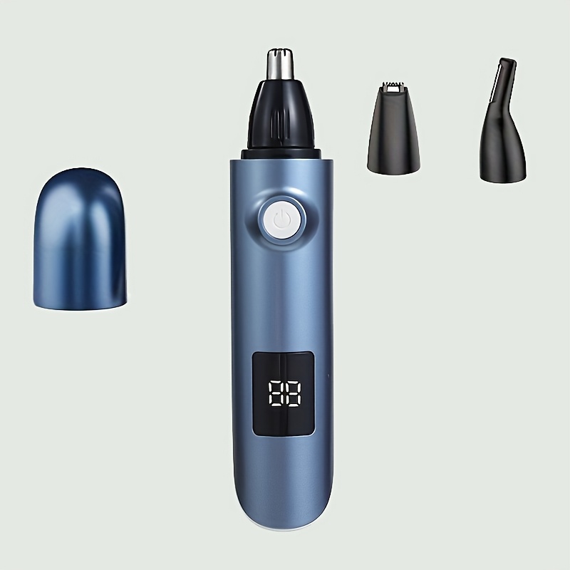 Image of Usb Rechargeable 3-in-1 Nose & Ear Hair Trimmer For Men And Women, 500mah Lithium Battery, Personal Grooming Kit With Plastic Body, Suitable 14+, 's Gift