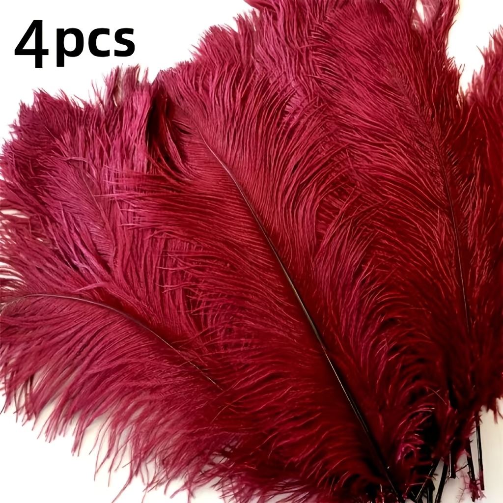 TEMU 4 pezzi di piume di grandi color da 9,84 pollici a 11,81 pollici | Piume artificiali per decorazioni domestiche, ornamenti da tavolo,