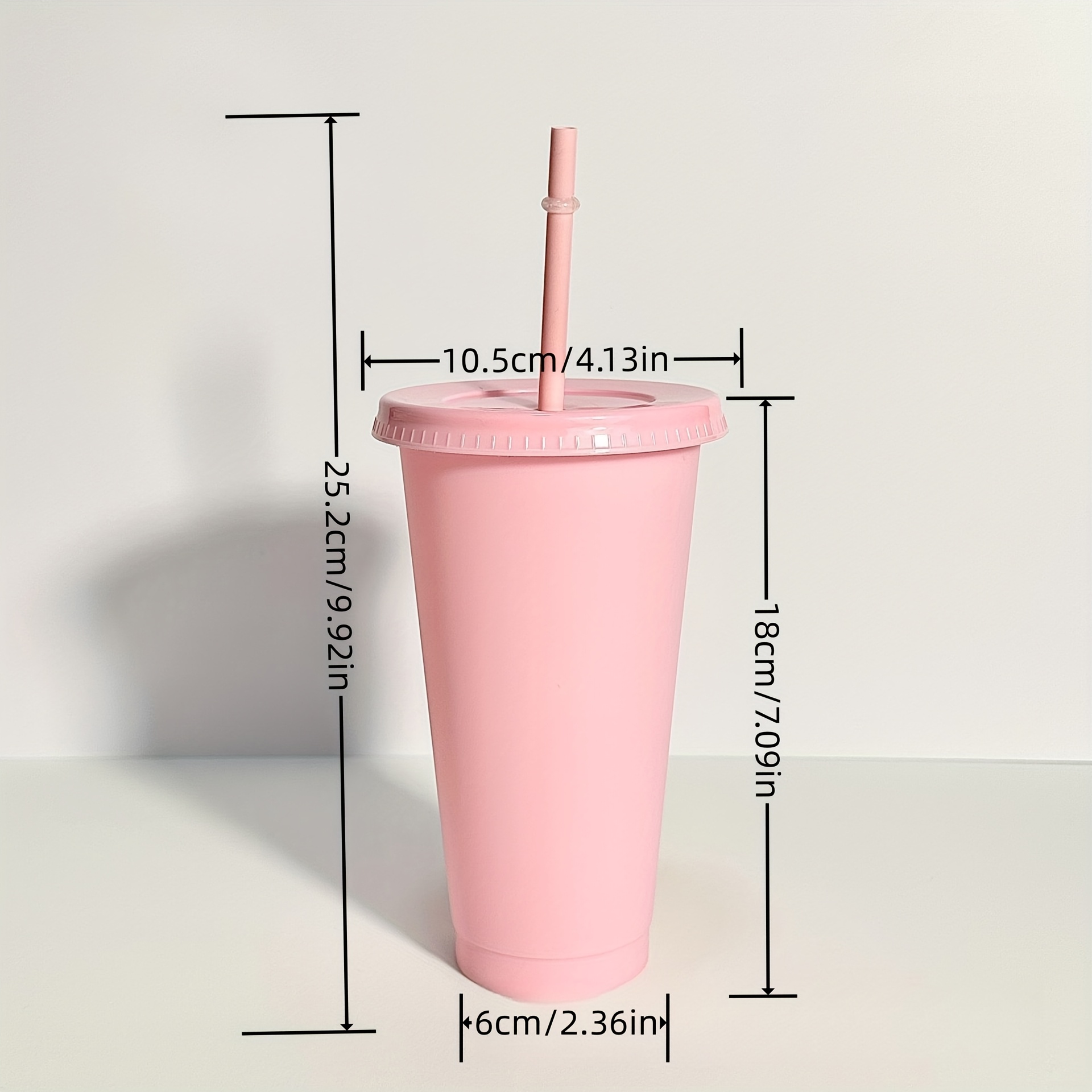 10 morandi color reusable 24 ounce plastic cups lids straws - Temu Kuwait