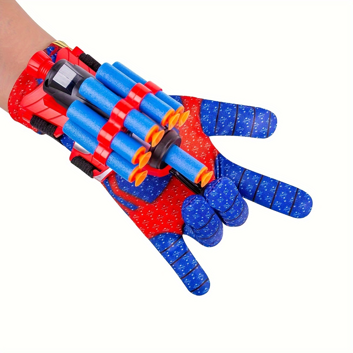 

playful Shooter" Kids' Spider Web Launcher Gloves - Cosplay Toy With 5 Soft Bullets & Straps, Ages 3-8