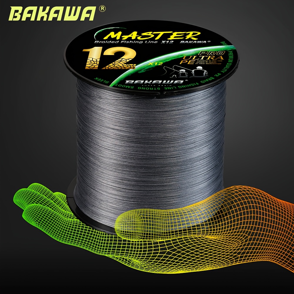 Image of Bakawa 12-strand 500m/546yd Super Strong Smoother Wear-resistant Pe Braided Fishing Line For Carp, Saltwater And Freshwater Fishing Gear
