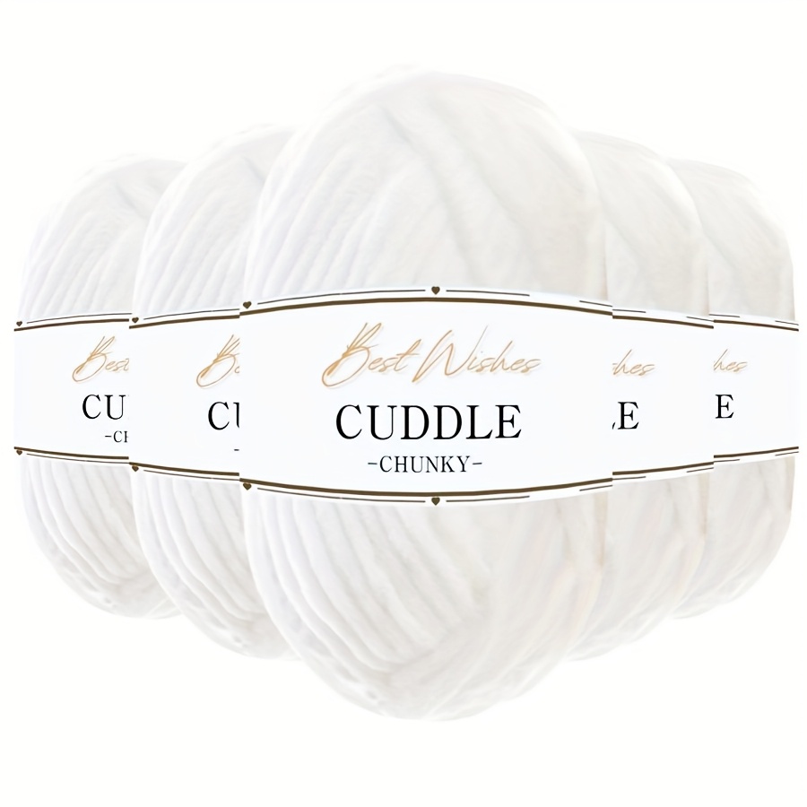 E-shop 250G Super Chunky Chenille Garn, 50G Knäuel, Flauschig, Weich & Einfach zu Verarbeiten, Perfektes Chunky Garn für Häkeln & Stricken,