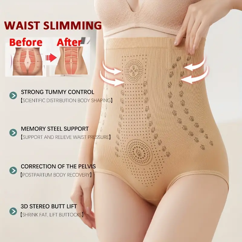 High Waist Shapewear Thong Slimming Control Knickers Support Pull