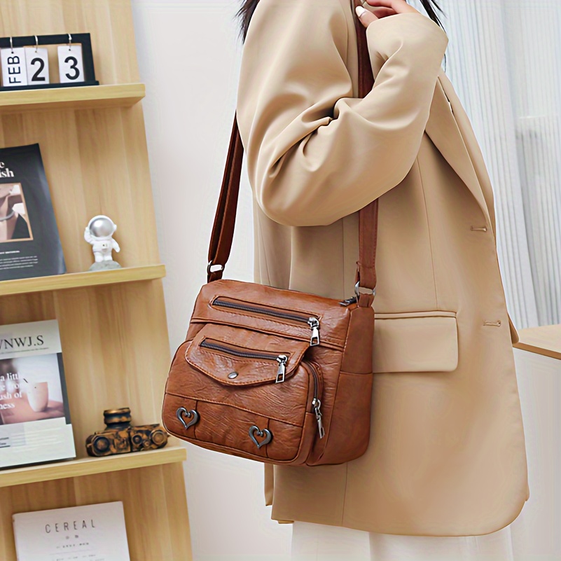 

Men'-style Crossbody Bag With Adjustable Strap, Large Capacity & - Daily &