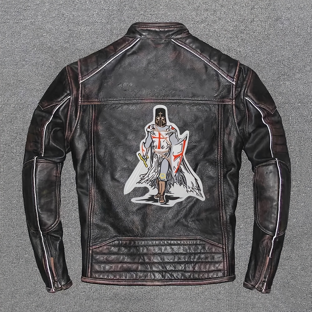 a large sized embroidered knight back patch motorcycle Temu Canada