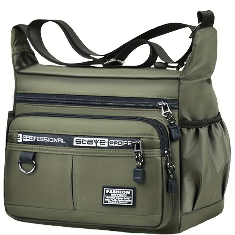 TEMU Unisex Fashion Crossbody Bag - Lightweight, Adjustable Shoulder Strap, Multi-, Suitable For Travel, Shopping, And Dating. Gift [zipper Direction