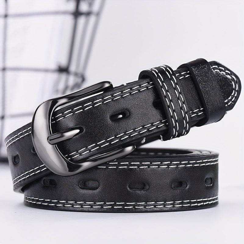 Image of New Double-line Men's And Women's Belt, Student Hollow--match Thin Trousers Belt, Korean Style Dress Belt