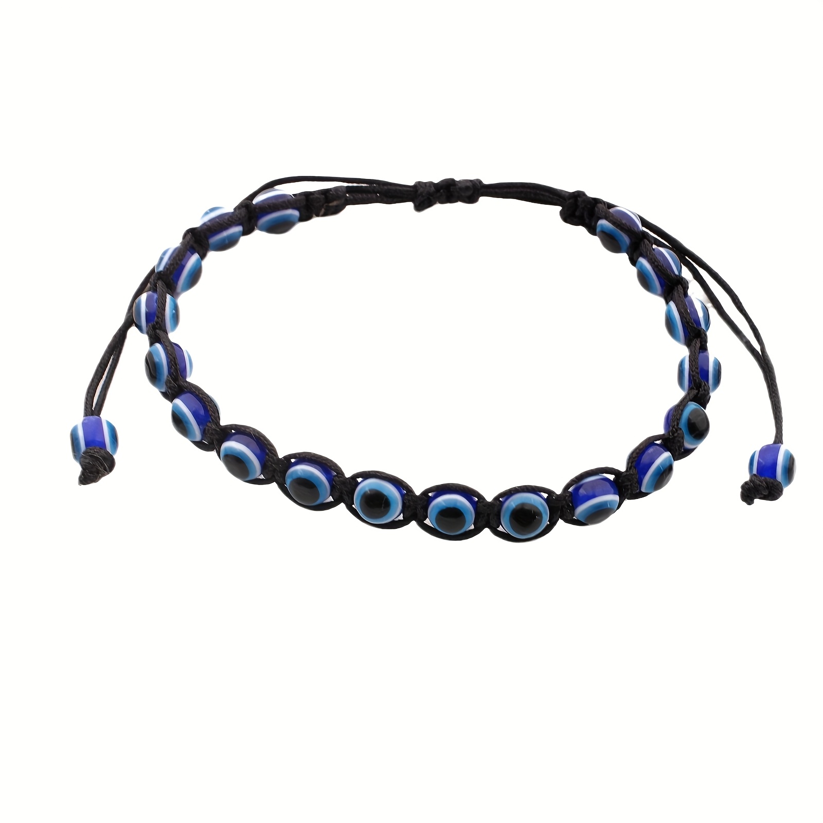 Evil Eye Bead Bracelet Glass Bead Men'S Women'S Adjustable Braided