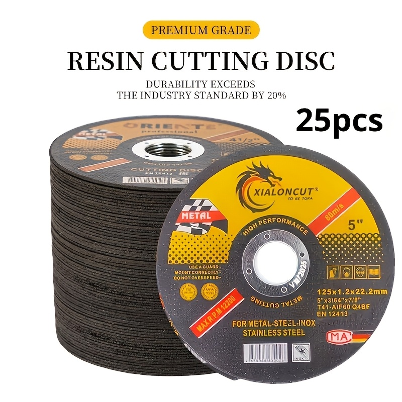 TEMU 25pcs Super Strong Cutting Disc | Ultra-thin Metal Cutting Disc | Portable Metal Cutting And Grinding Tools | 4.5-inch Stainless Steel/iron