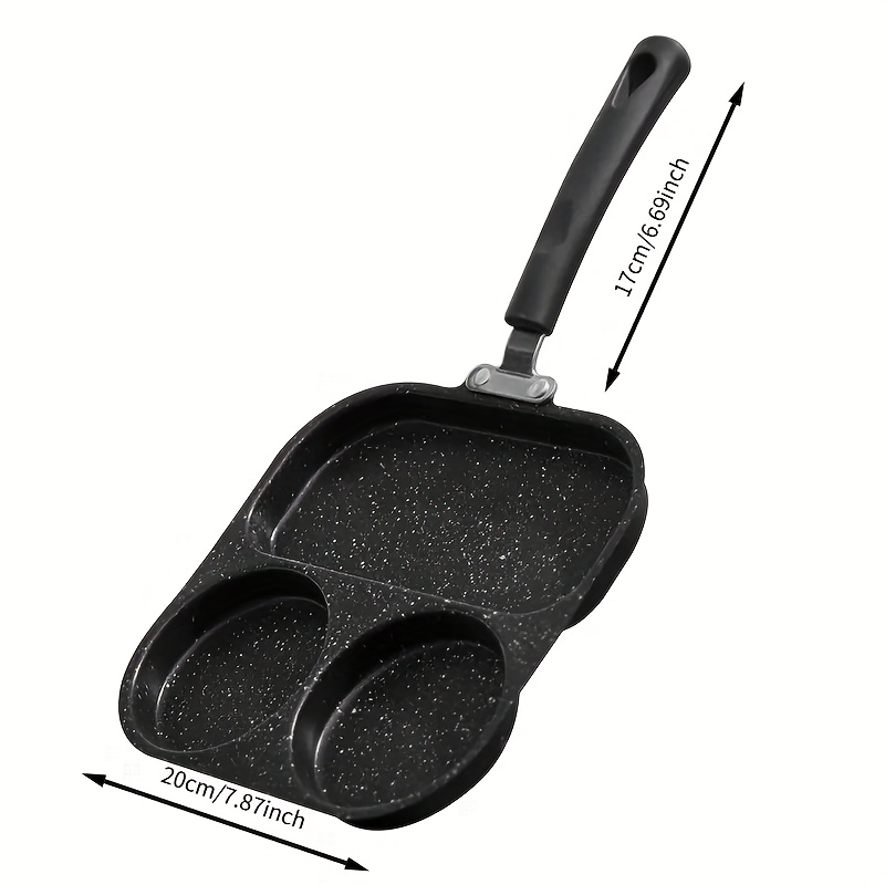 3 in 1 non stick cast iron breakfast pan multi use egg steak and flat bottomed frying pan for sausages eggs and more sausage cooking tool modern kitchenware durable cookware Product details 2