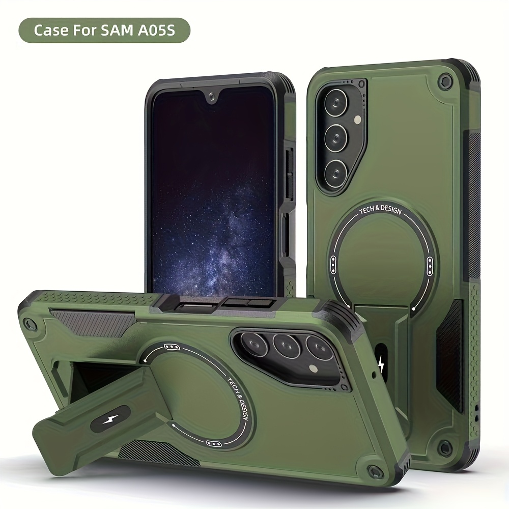 TEMU Phone Case: High-end Case With Stand, Suitable For A54, Drop-proof A52s With Magnetic Attachment, A35 New Model, A55 Protective Cover, A34 Phone