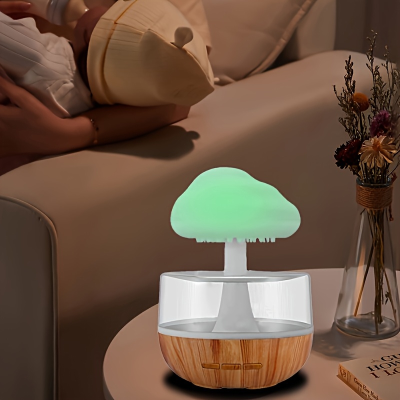 1pc color humidifier lamp usb plug in adjustable color change key control desktop tabletop button switch decorative light for bedroom living room halloween christmas gift 36v led no battery electronic parts included plastic lampshade details 6