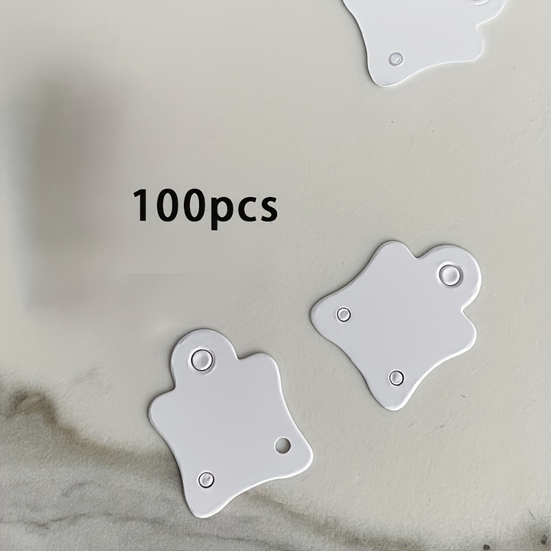 TEMU 100pcs White Cardboard Jewelry Earring Packaging Cards For Jewelry And Necklace Packaging - Lightweight And Portable