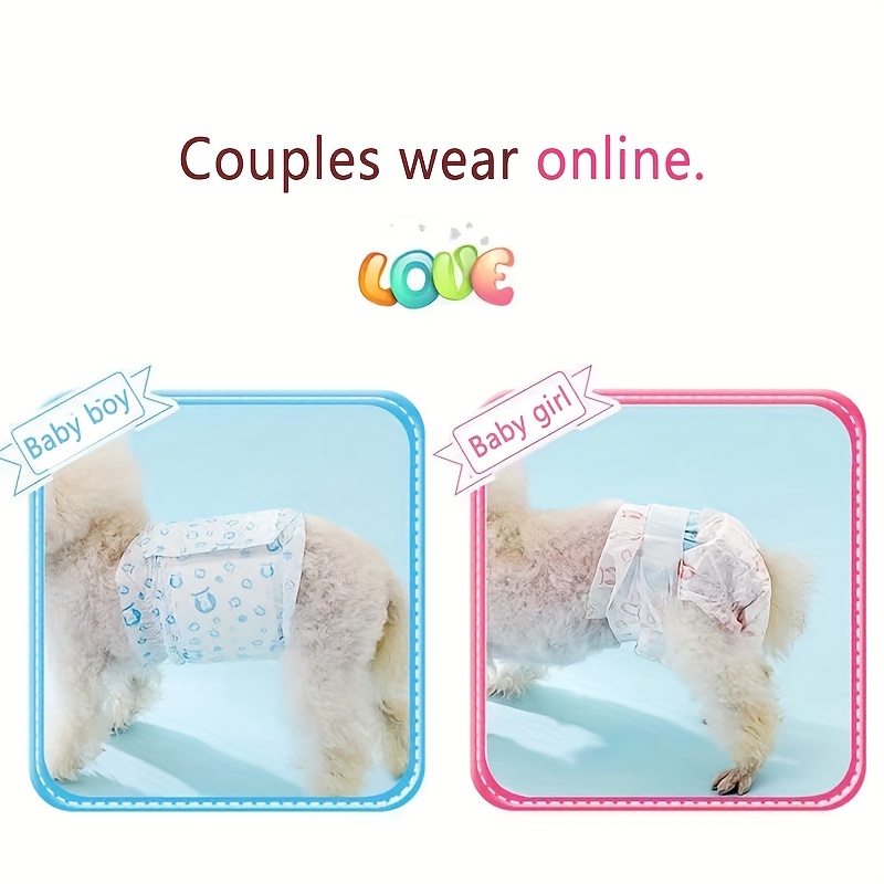 80pcs disposable diapers for dogs leak proof   absorbent instant dry soft and travel friendly adjustable soft waistband pet diapers suitable for small to large dogs Product details 3