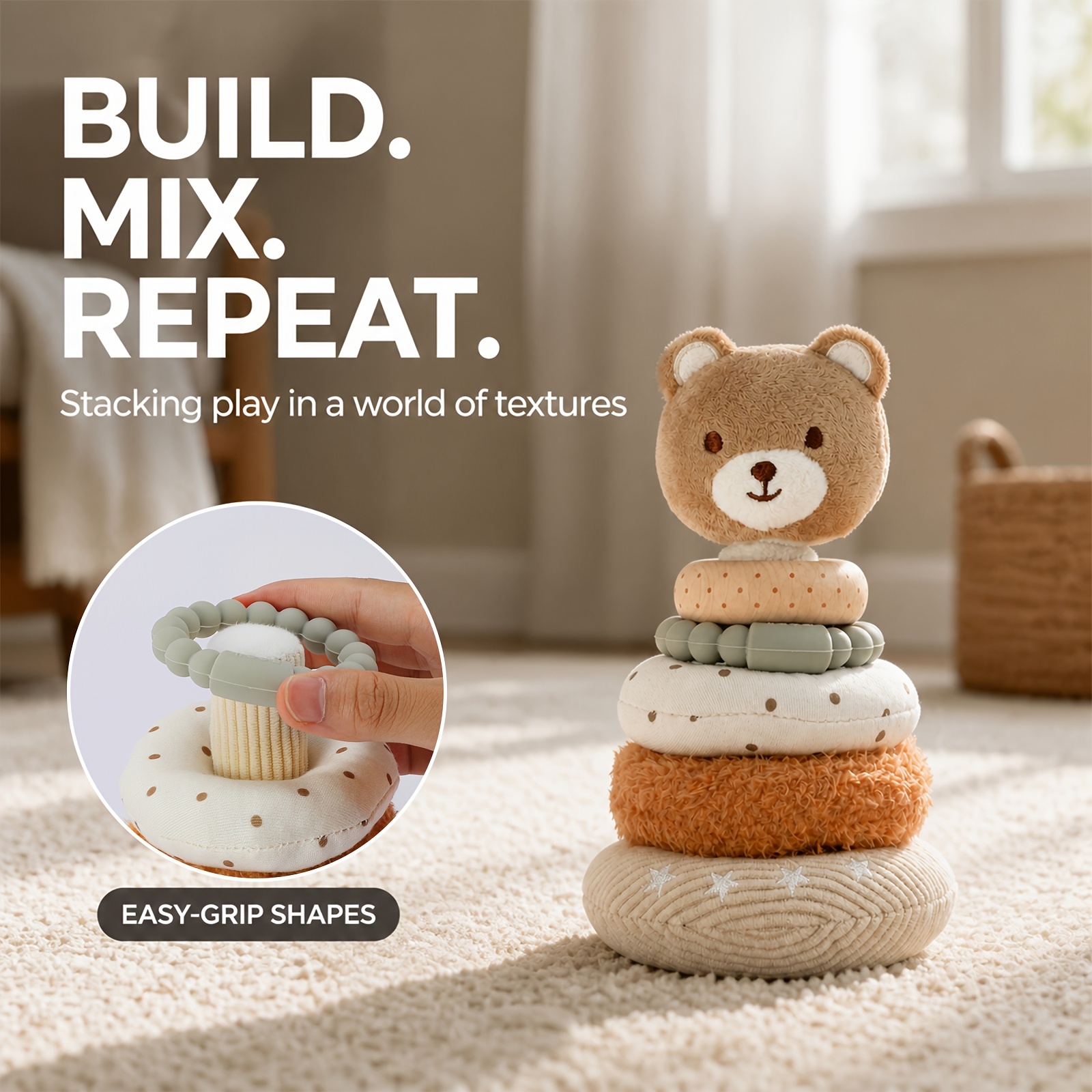 Adorable Bear Building Block Stacking Toy