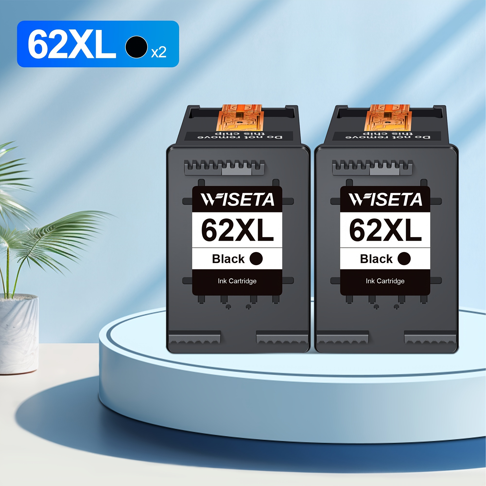 

2 Black, 62xl Ink Cartridge Replacement For Ink 62 Works With Envy 5540 5640 5660 7644 Officejet 5740 5741 8040 Officejet 200 250 Printer